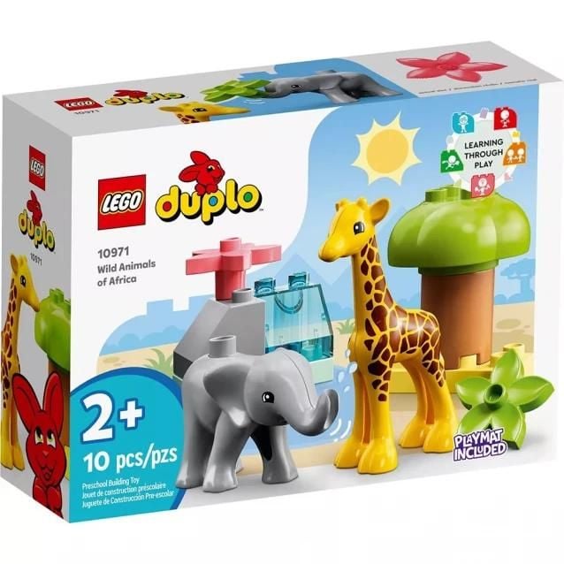 Конструктор LEGO  DUPLO 10ел Дикі тварини Африки у коробці 18*14*6см 10971 LEGO