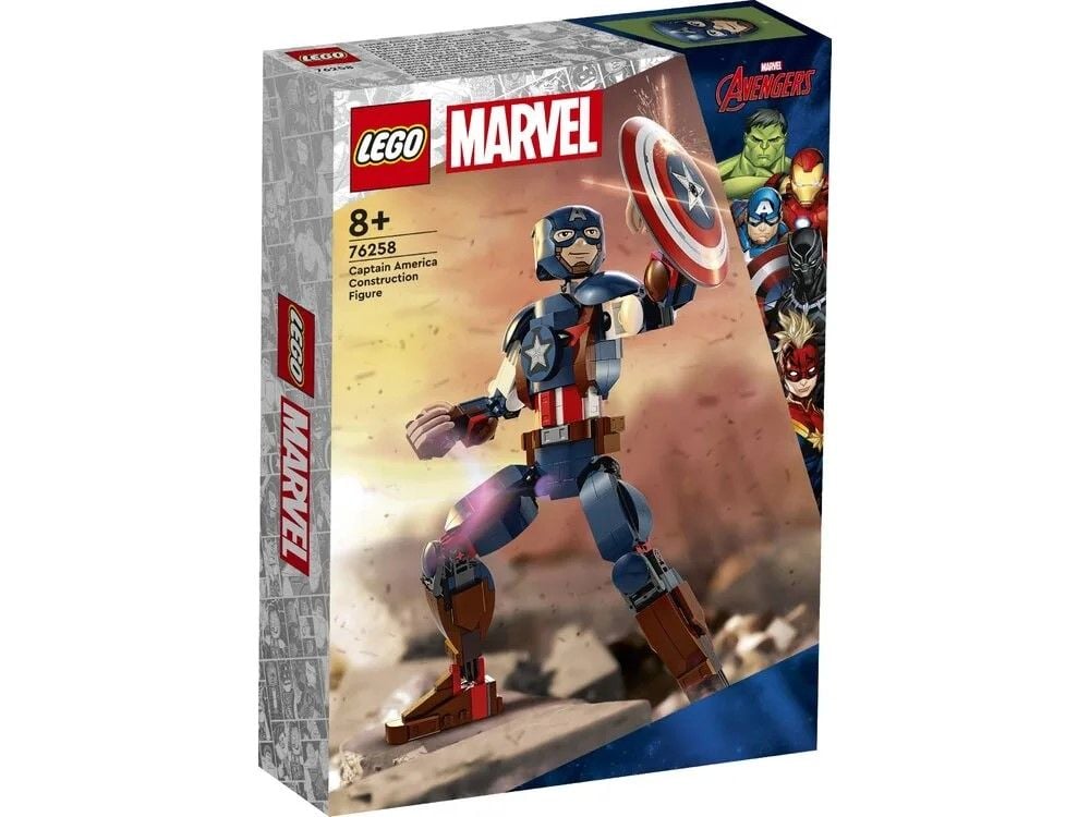 Конструктор 310ел Marvel фігурка Капітана Америка  коробка 26*6*19см 76258 LEGO