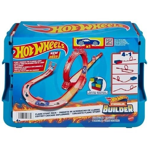 Трек Hot Wheels Вогняна трюкова траса 1 машинка в пластик валізі 35*23*13см HMC04 kiddisvit