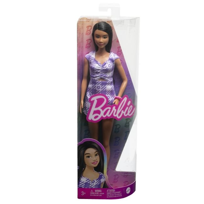 Лялька Barbie Fashionistas у сукні з фігурним вирізом у коробці 33*10*5см    HPF75 kiddisvit