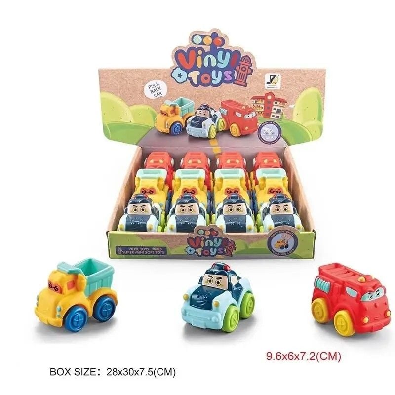 Машинка 3 види спецтехніка Vinyl Toys 12шт у блоці поштучно JZD098 Китай