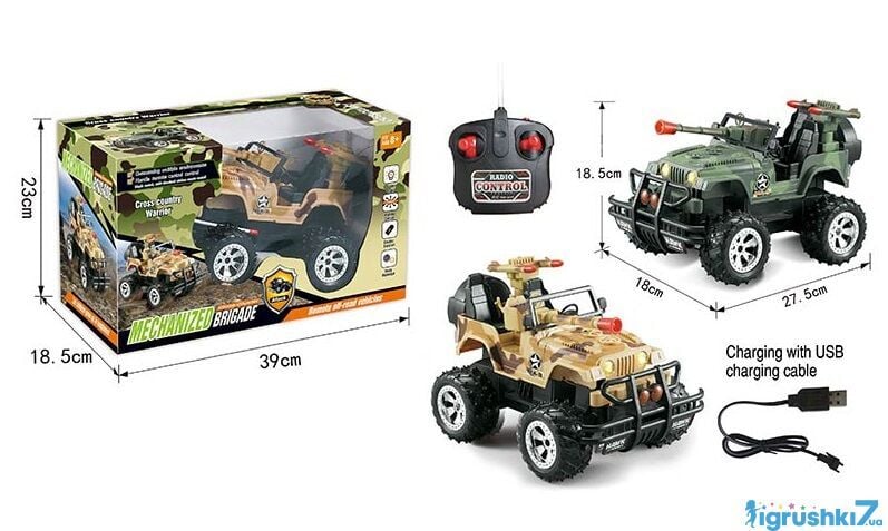 Машина джип р/у аккум. світло коробка 38*18*23см. 326-180 TK Group