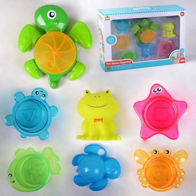 Гра для купання малюка Черепаха на присосках з пискавкою у коробці 44*31*7см SL87034 sunlike