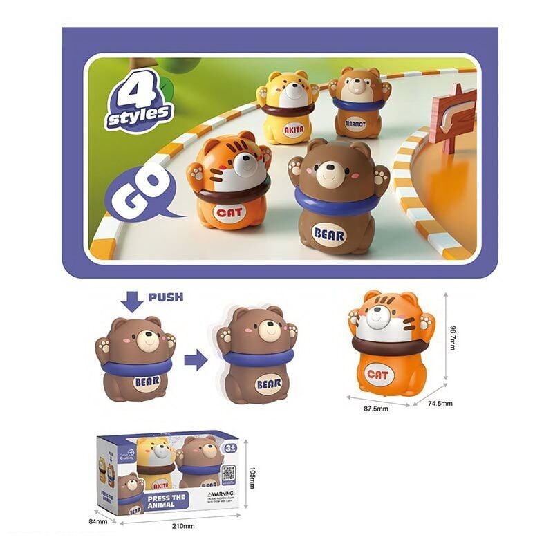 Брязкальце тварини наб 2шт інерція тріскалка коробка 21*8*10см LZ003-2 Китай