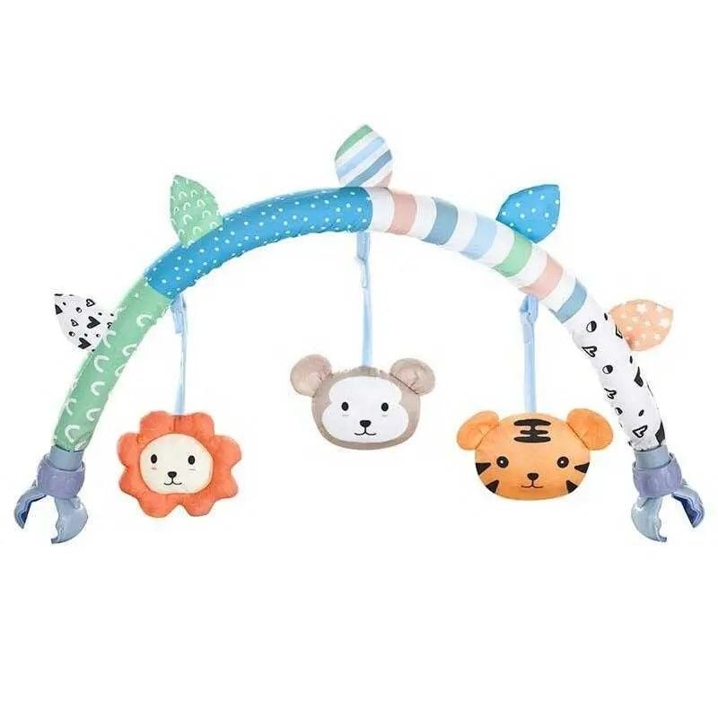 Брязкальце-дуга на ліжечко чи візочок 3 тваринки-брязкальця  коробка 49*44*5,5см 8762 Китай