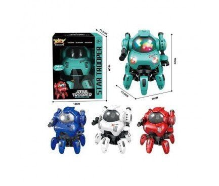 Робот  на бат звук світло ходить танцює обертається коробка 18*13*14см 5917B Китай