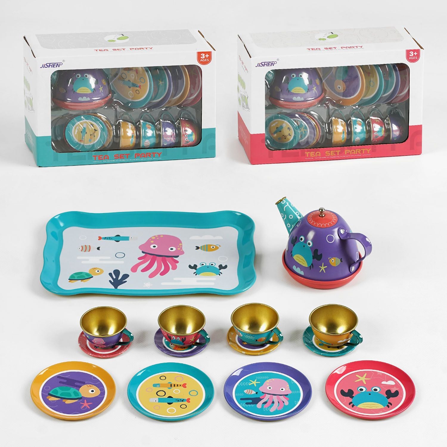 Набір посуду Тваринки метал таця коробка 25*18*9см 86-7KH/L Китай