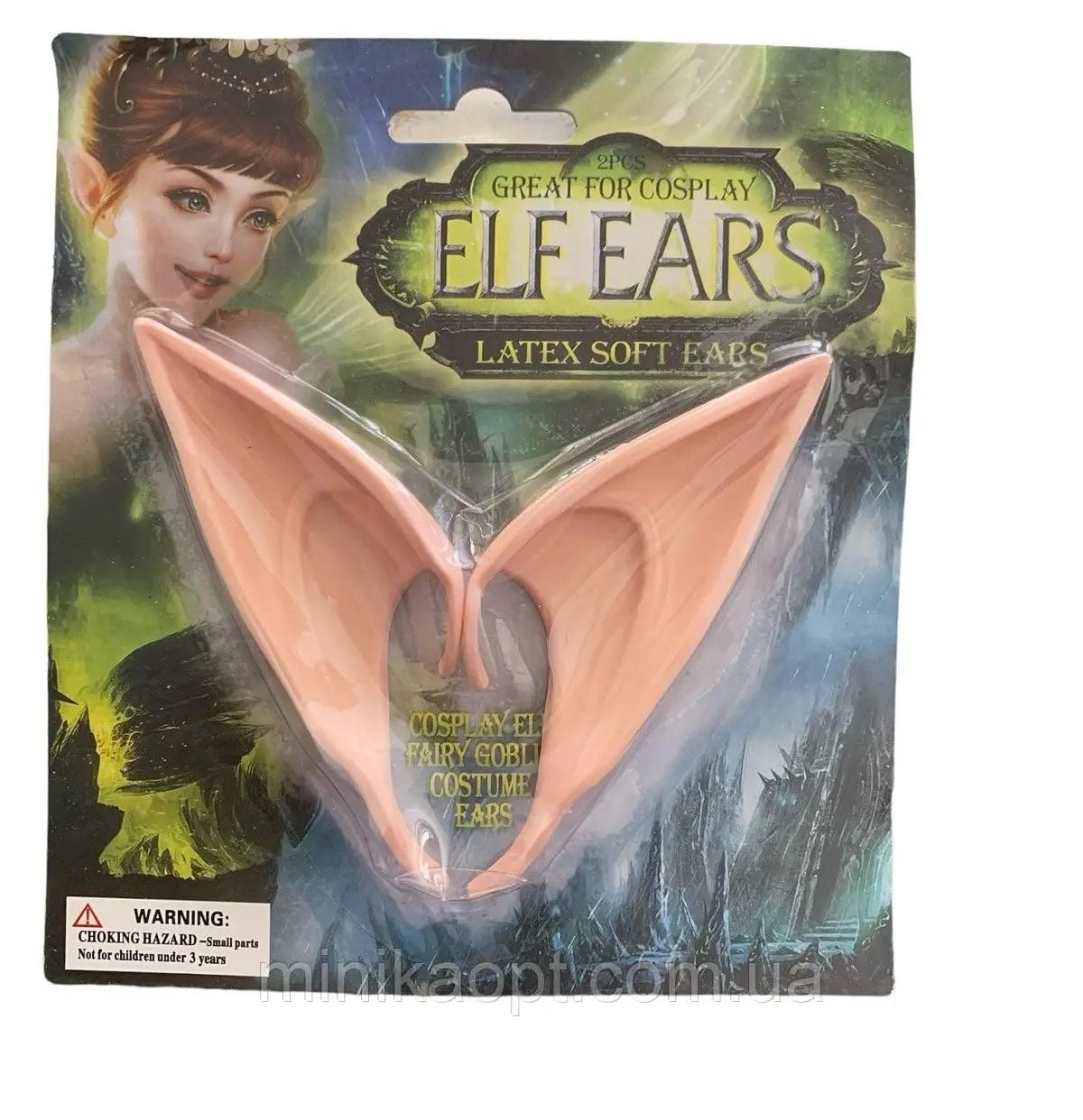 Вуха Ельфа накладні на планшеті 17*19см MA-24-532 Китай