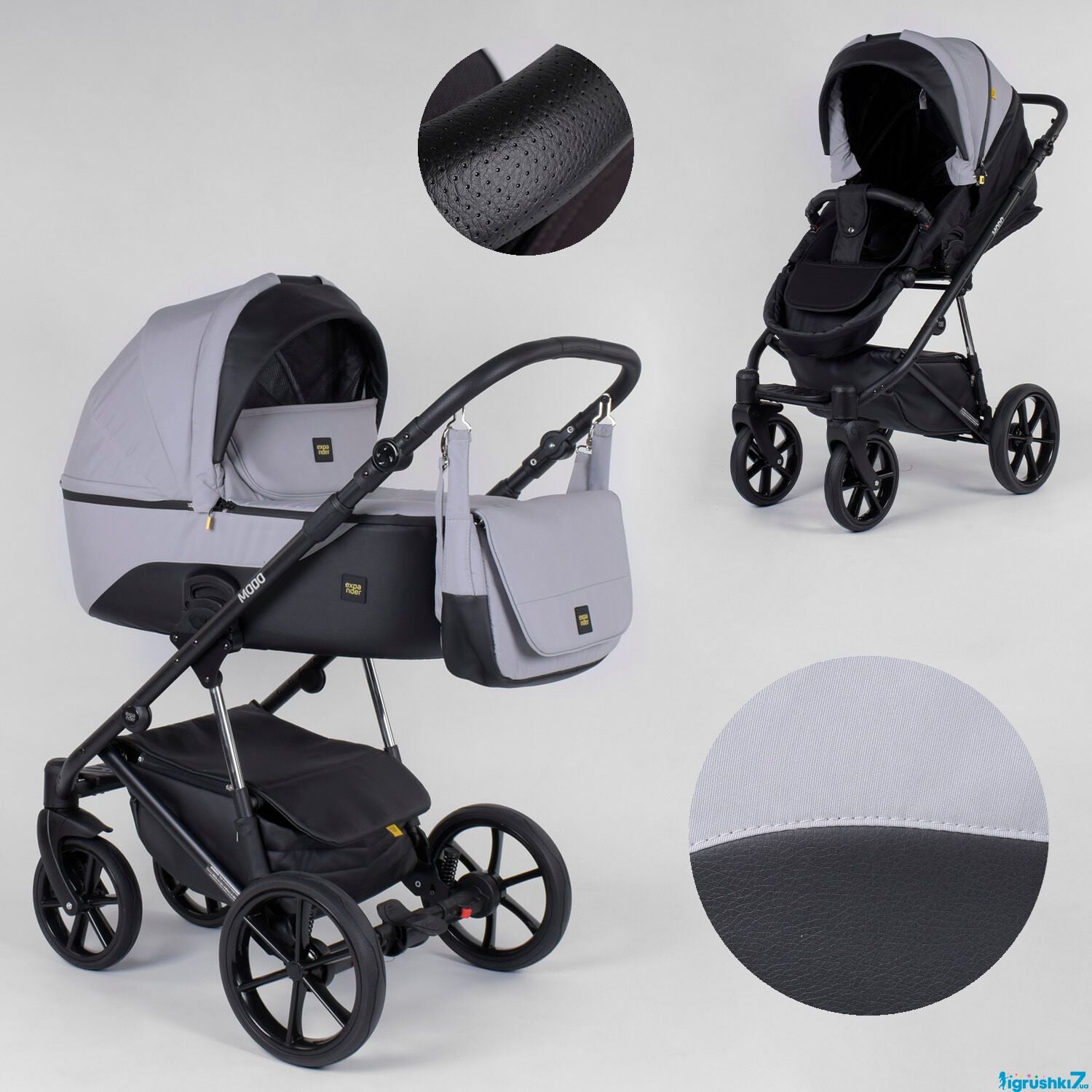 Візочок 2в 1 Expander MODO колір GreyFox прогулянкова водовідштовхувальна  тканина M-91019 Китай