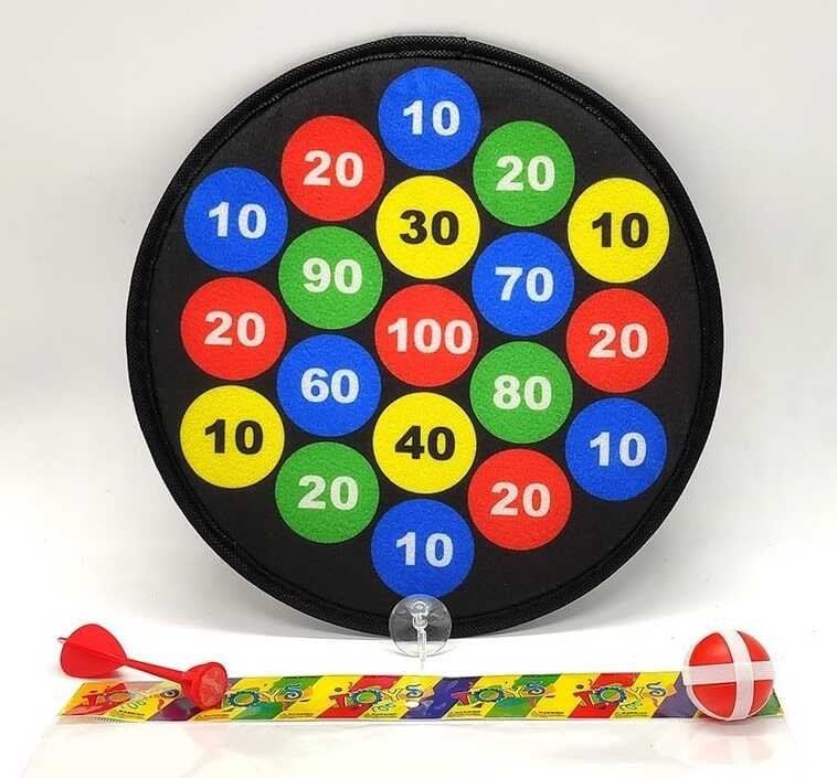 Дарц 28см на липучці м'ячик  1шт дротик 1шт в пакеті 36*3,5*36см 888-3 Китай