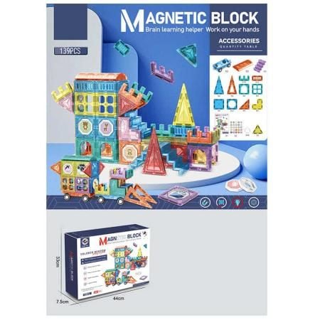 Конструктор магнітний 139д у коробці 44*33*7см 6613A Китай