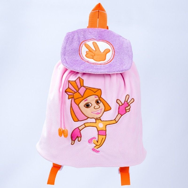 Сумка рюкзак плюшева на липучці 1 відд.збоку 2 кишені  30*20см 00205-7 копиця