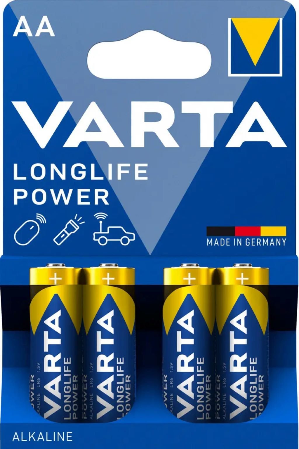 Батарейка пальчик Varta long life Power алкаідна 1шт LR6 VARTA