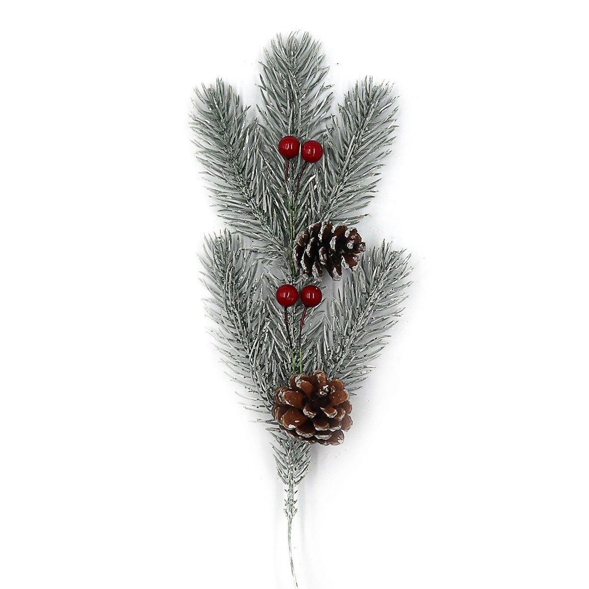 Ялинкова гілка ягоди і шишка заснженаі 25см 6527-P1-12 Josefotten