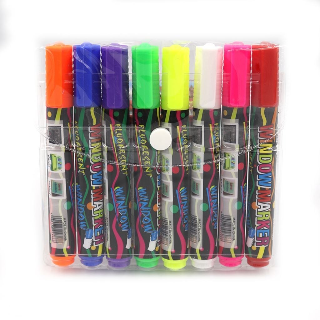 Маркер-крейда 8шт Window в пакеті 14*13*1,5см  8кол IMG4550-MIX Josefotten