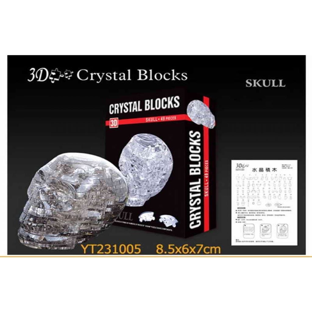 Пазли 3D кристал Череп 49дет коробка 20*15*4см 9056YT231005 Китай