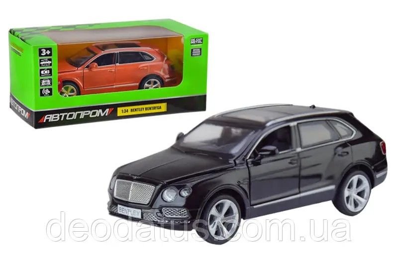 Машина метал 1:34 Bentley Bentayga інерція муз світло відкрив двері капот коробка 18*9*9см 68369 Автопром