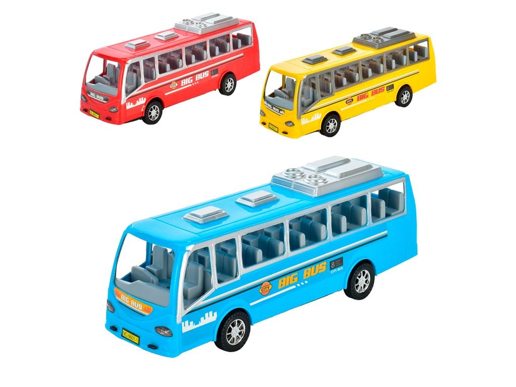 Автобус пластик інерція 22см  пакет 6601-1 Китай