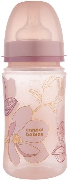 Пляшка антиколікова з широким отвором 240мл Easystart GOLD рожева 35-240_pin canpol