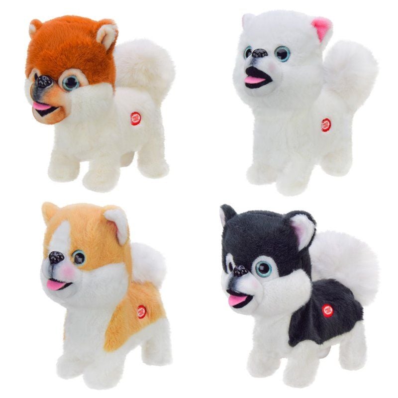 М'яка іграшка собака інтерактивна на бат ходить гавкає  25*25см реагує на дотик в пакеті мікс кольорів K14702 Китай