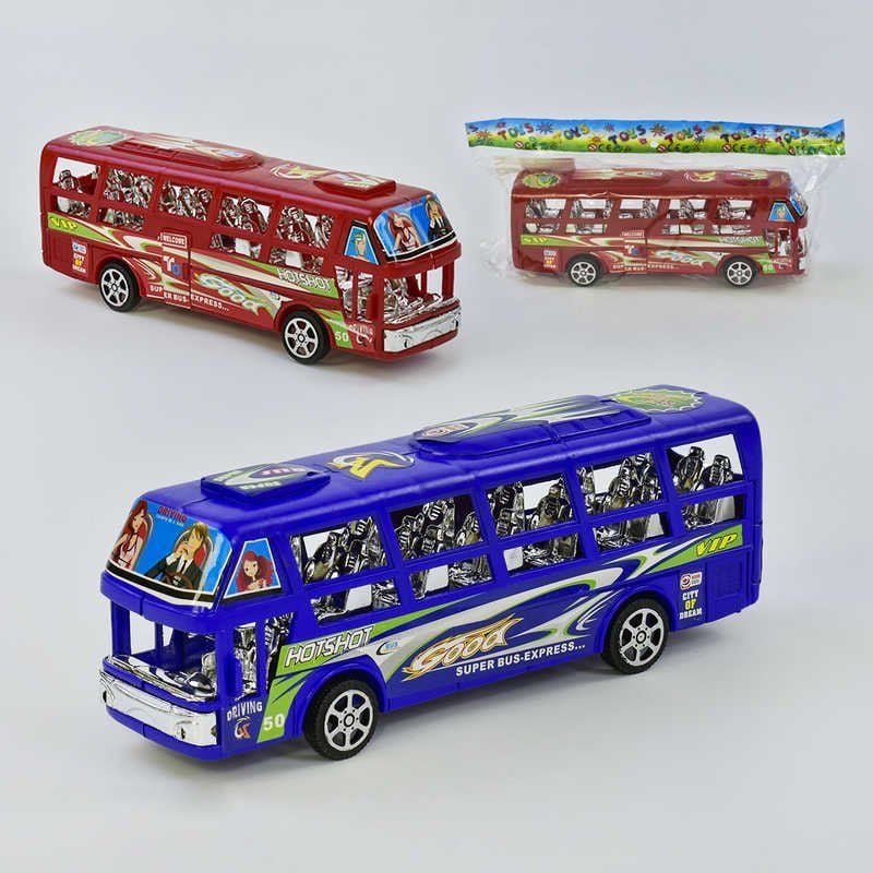 Автобус  пластик інерція 22см пакет 44758 Китай