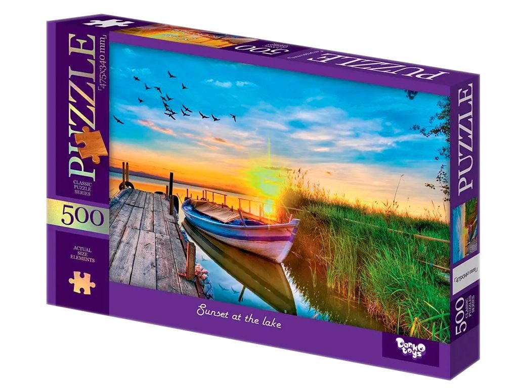 Пазли 500д  Sunset at the lake 475*340 коробка 35*24*3см C500-15-10 danko toys