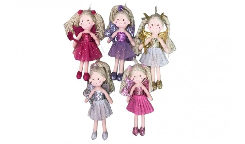 Лялька 3 види  м'яконабивна пакет 25см				 SEL-0010 Китай