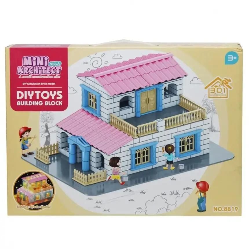 Конструктор 301д Міні архітектор цегла цемент фігурки гірлянда коробка 8819 DIY TOYS