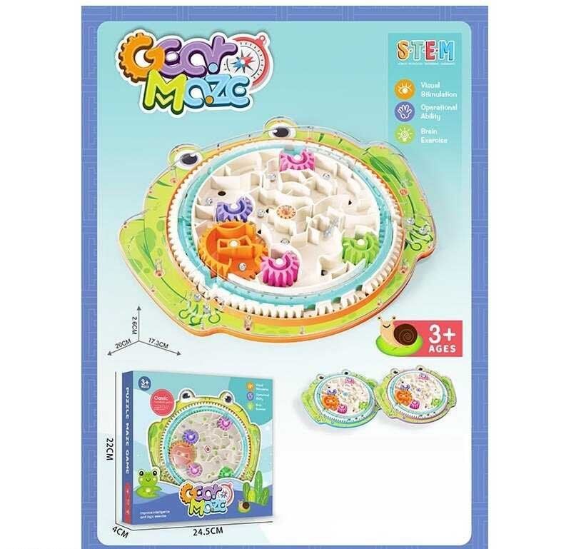 Логічна гра лабіринт Жабеня 8 кульок рухливі платформи коробка 24,5*22*4см JZ68-5 Китай