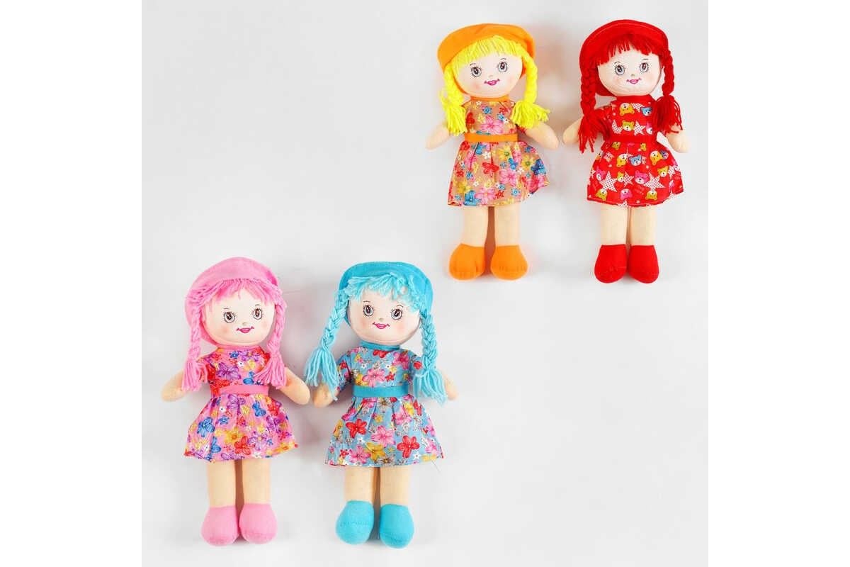 Лялька м'яконабивна 41см в сукні пакет M16639 Китай