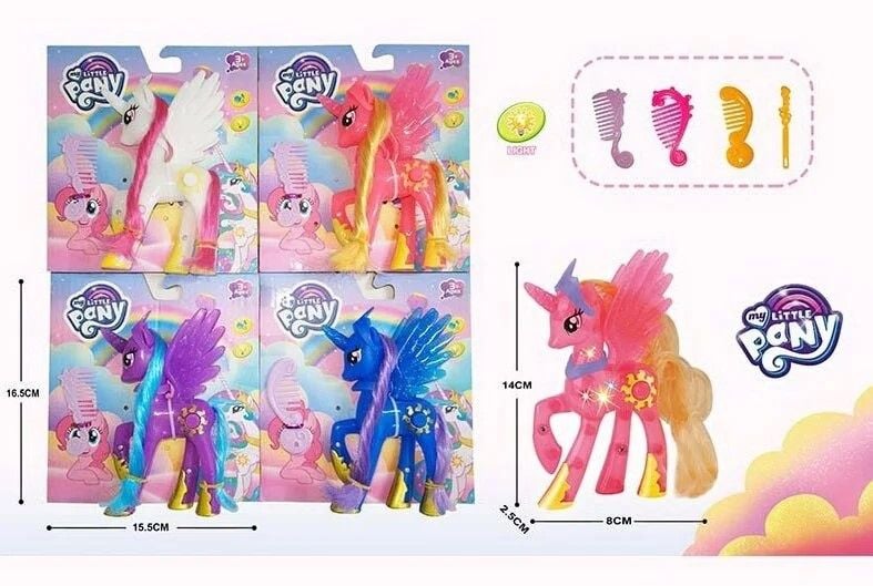 My litle pony фігурка єдинорога 13см світло з аксесуарами  планшет 16,5*15см 065 Китай
