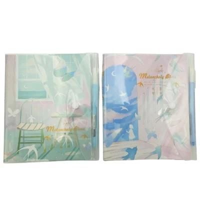 Блокнот Dreams 14,8*18,4см прозора обклад з ручкою mix  LB24K34-6020 Josefotten