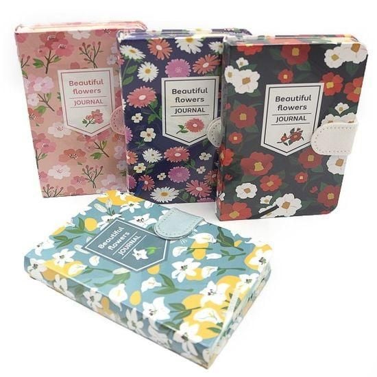 Блокнот на кнопці Flowers A6  лінія mix   9701S-22 Josefotten