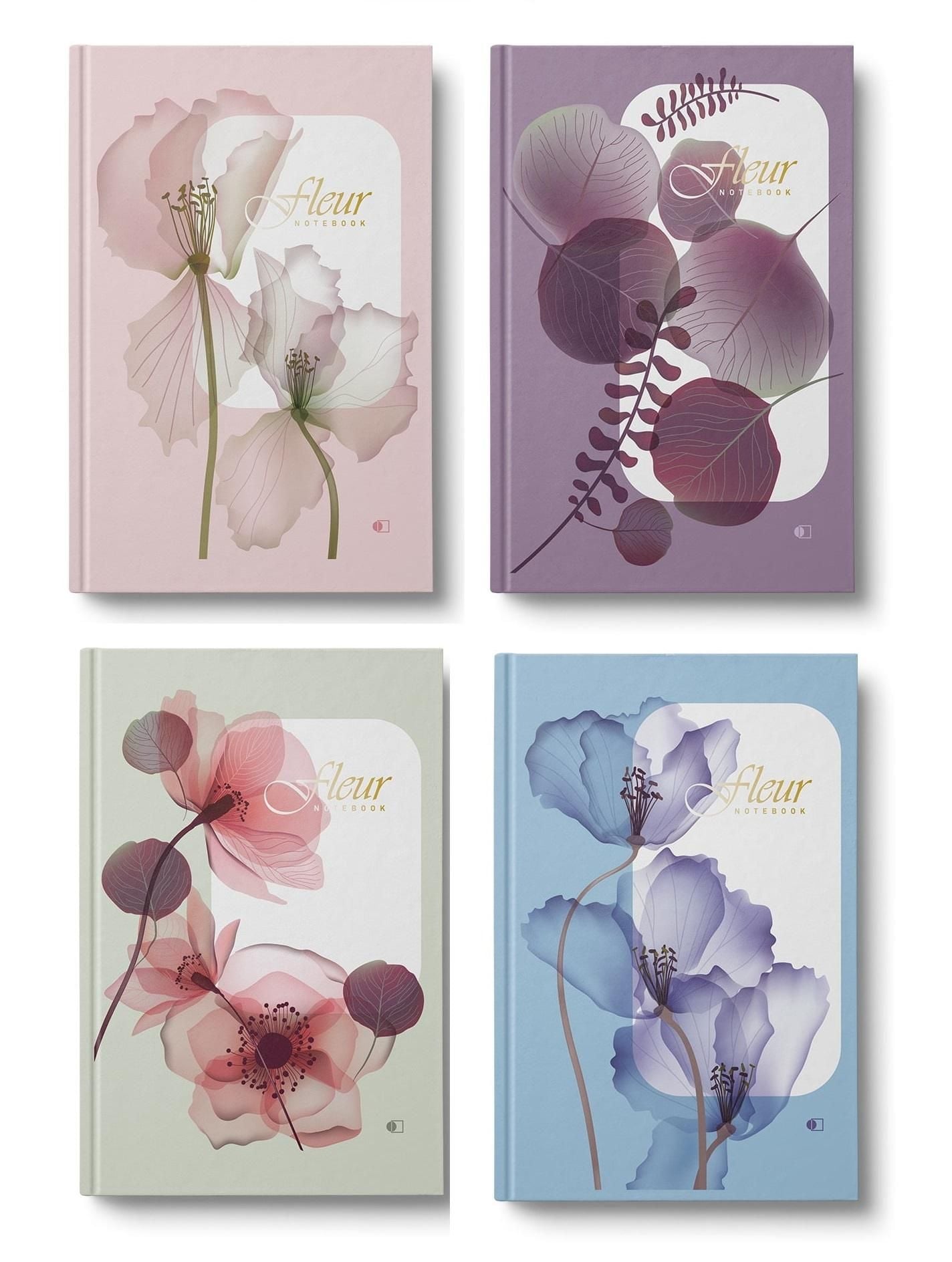 Блокнот "Flowers" 32K, 128P, 13*18,4см, тверд обложка  mix  LB32K14-1508 Китай