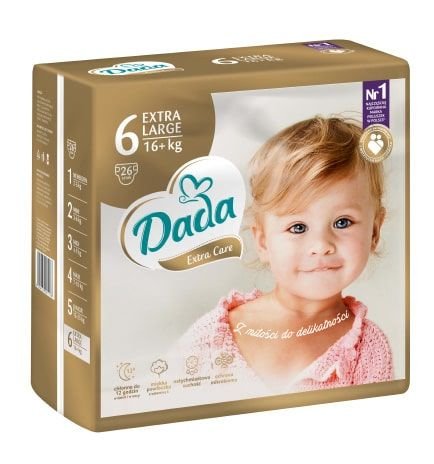 Підгузки дитячі №6 Dada Extra Care 16+кг 26шт 17498 Польща