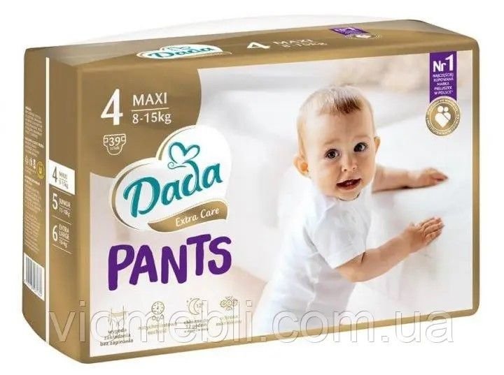 Підгузки-трусики дитячі №4 maxi Dada Extra Care 8-15кг 39шт 81604 Польща