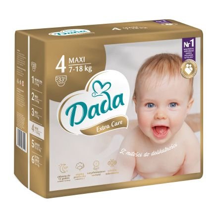 Підгузки дитячі №4 Dada Extra Care 7-16кг 33шт 68543 Польща