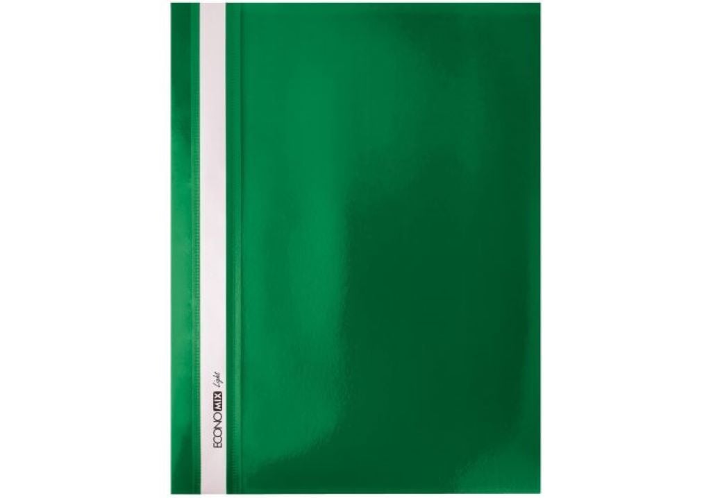 Папка А4 швидкозшивач пластикова тонка зелена без перфорації 38503-04 Econo mix