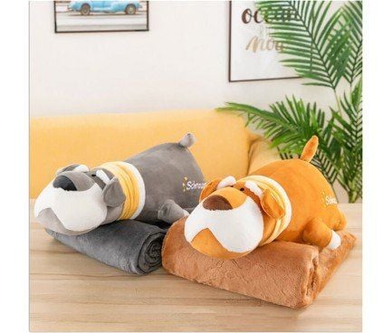 Песик з пледом 115*155см плюш M14489 Китай