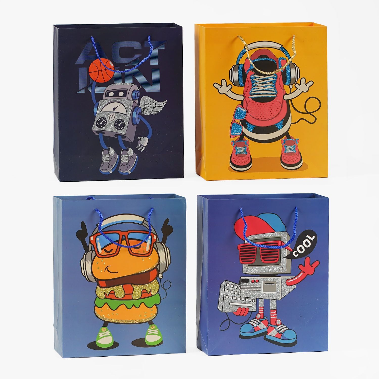 Пакет подарунковий дитячий 32*26*10 см мікс картон C63172/75/84 К