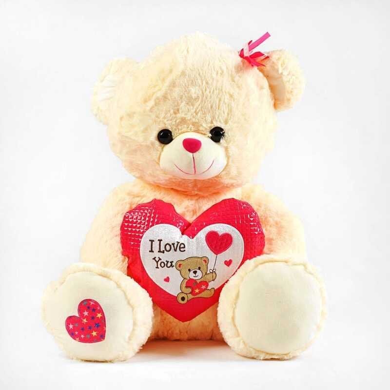 М'яка іграшка ведмедик 50см з серцем C62975 Китай