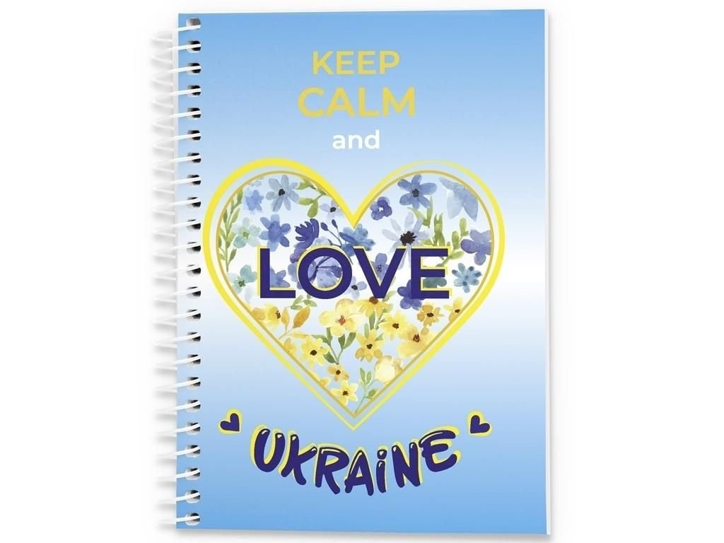 Блокнот 48арк Love Ukraine клітинка скоба 6101 Фреш