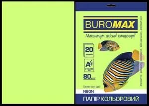 Папір кольоровий  А4 80г неон помаранч 20 аркушів 2721520-11 Buromax