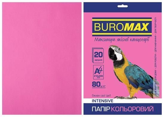 Папір кольоровий  А4 80г малиновий 20 аркушів 2721320-29 Buromax