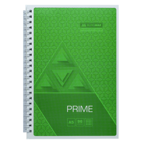 Блокнот А5 96арк на спіралі клітинка PRIME BM24551101-15 Buromax