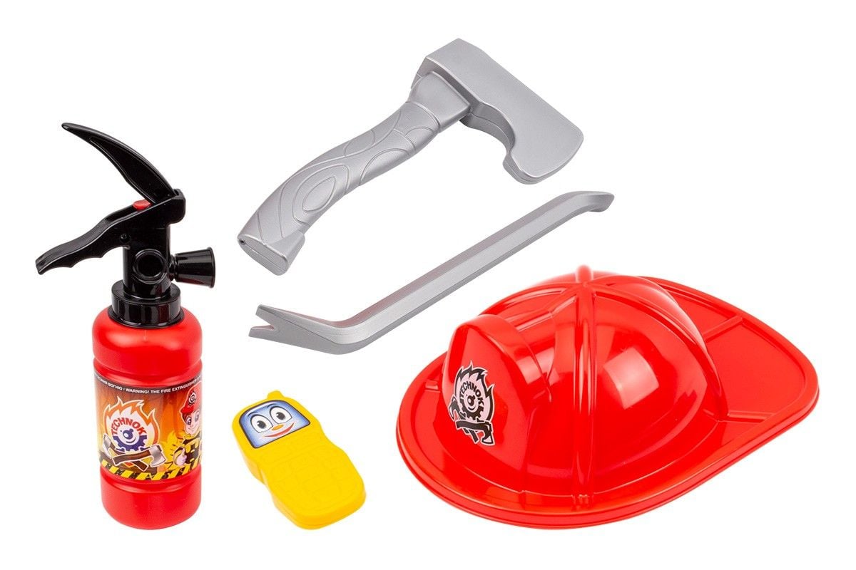 Набір пожежника з каскою в сітці 8591 технок