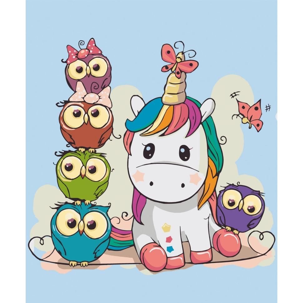 Картина по номерах 40*50см Казкові друзі фарби пензлики в термоплівці 15525-AC Art Craft