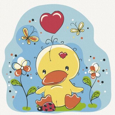 Картина по номерах 30*30см Каченя фарби пензли в термоплівці 15533-AC Art Craft