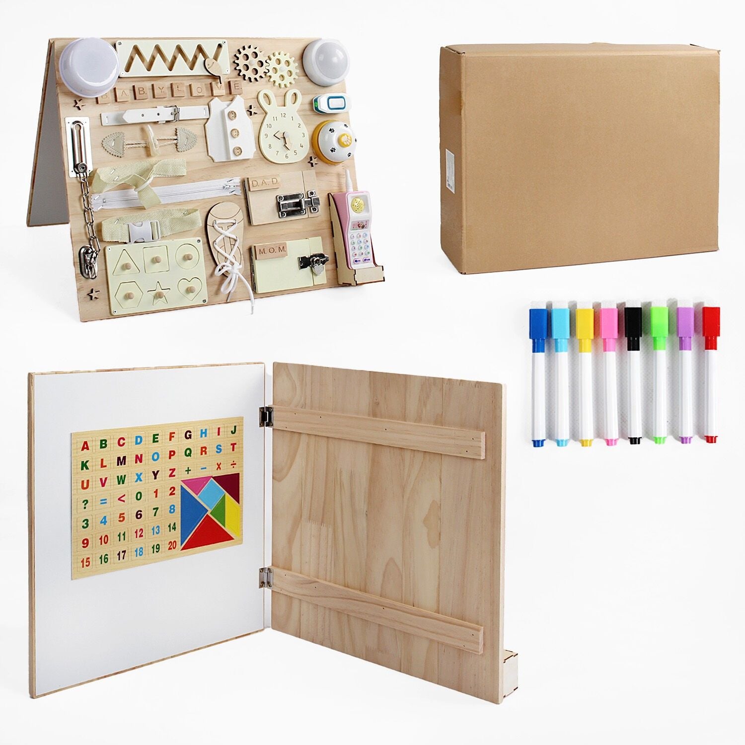 Бізіборд телефон звук світло фрази англ  мовою в коробці 52*44*10см C64844 Китай