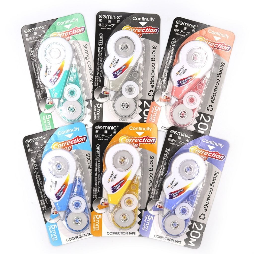 Коректор стрічка 20м 5мм 2в1  блістер 16*10см DP-911 Dominic